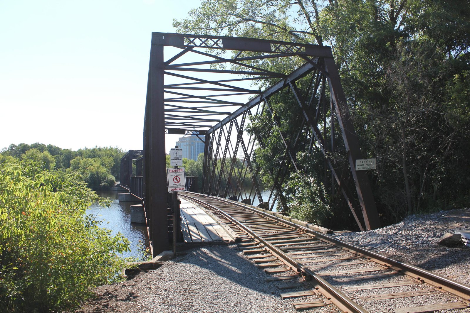 Looking east
